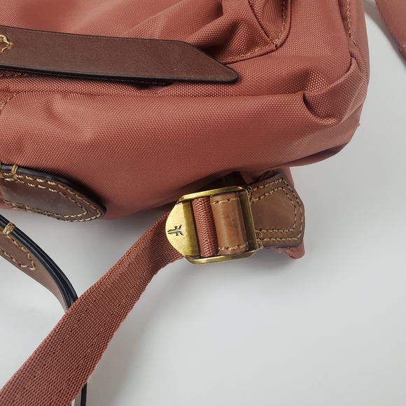 Frye Nylon Large Ivy Zip Backpack Dusty Rose - Picture 6 of 11